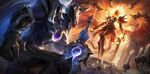 魔幻战斗场景中的英雄对决