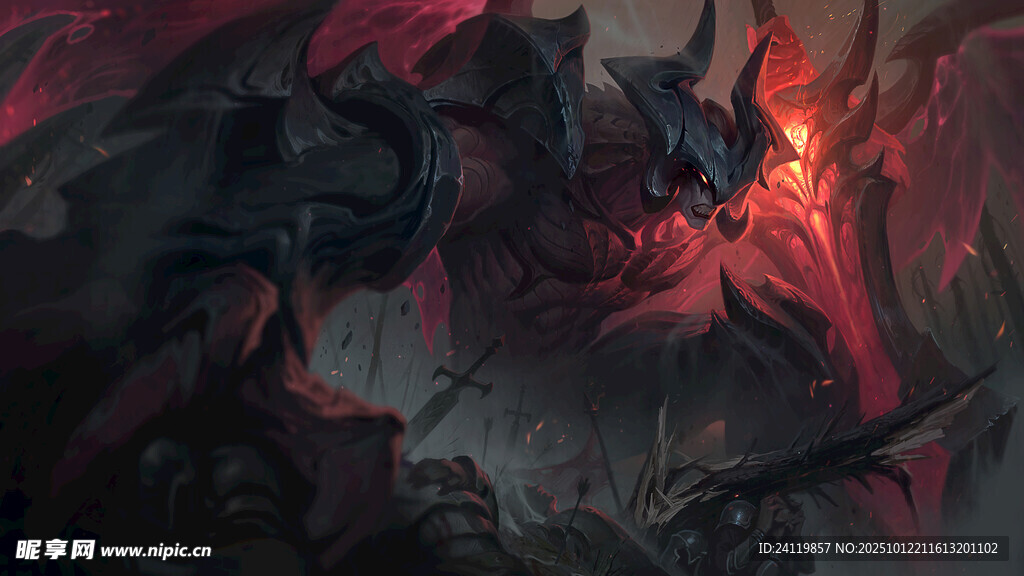 暗黑风格恶魔形象插画