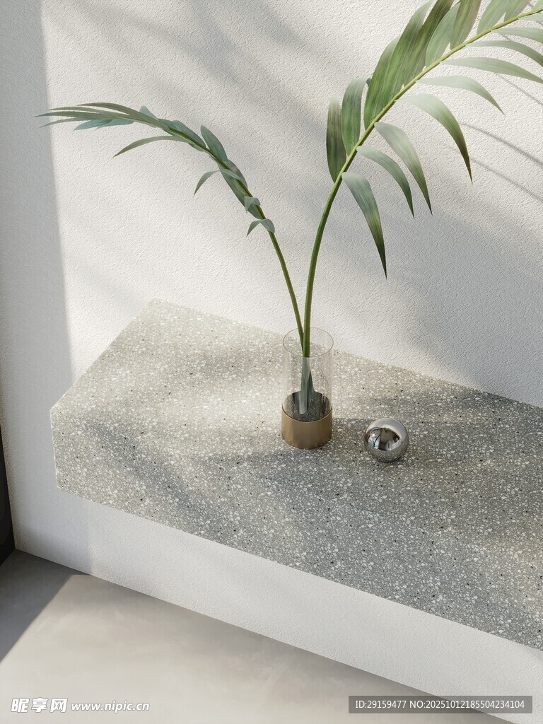 角落绿植简约室内小景