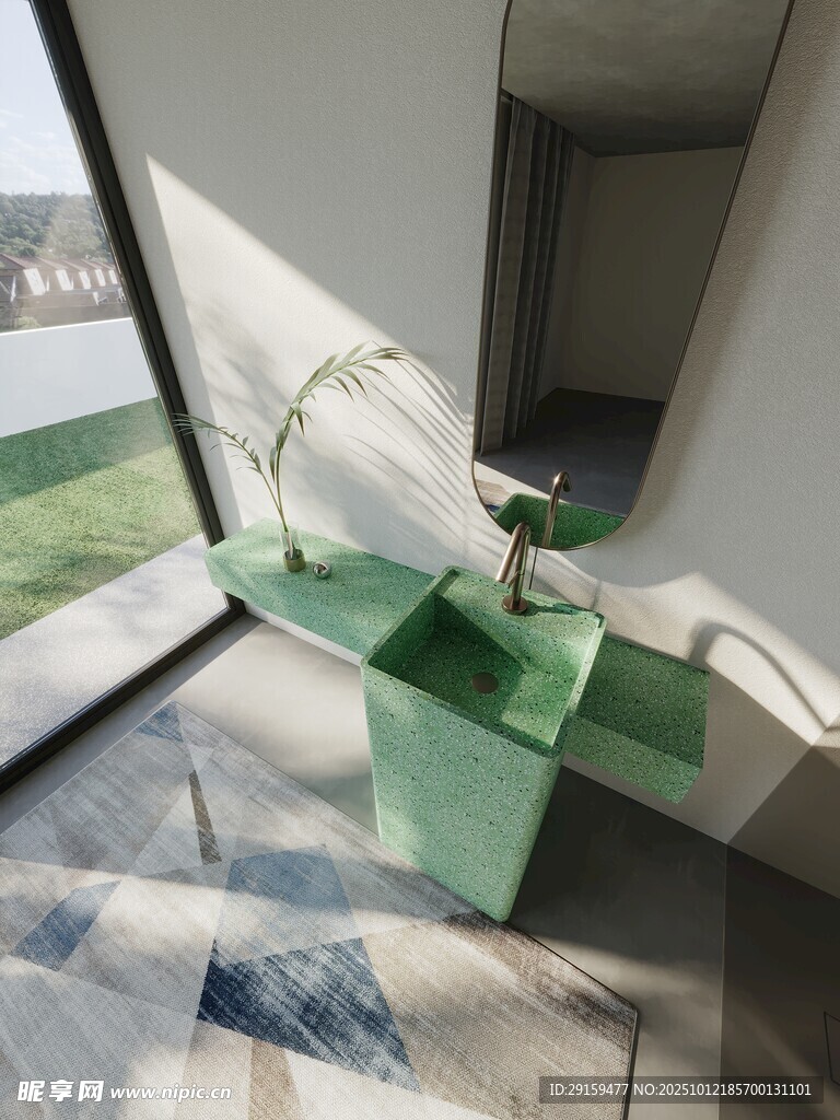 窗边绿植营造清新氛围