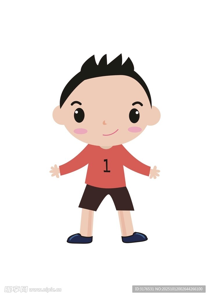 矢量卡能通小男孩