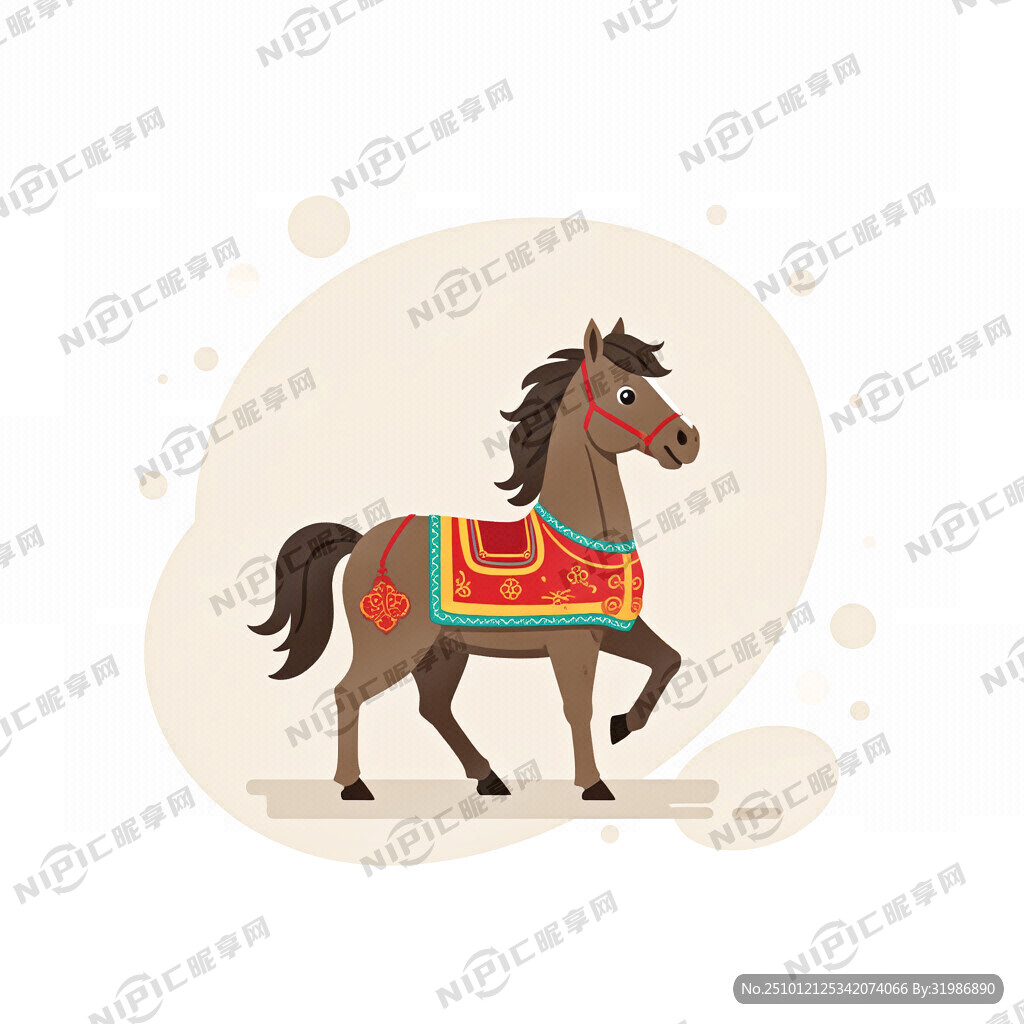 可爱小马 复古 中国 新年