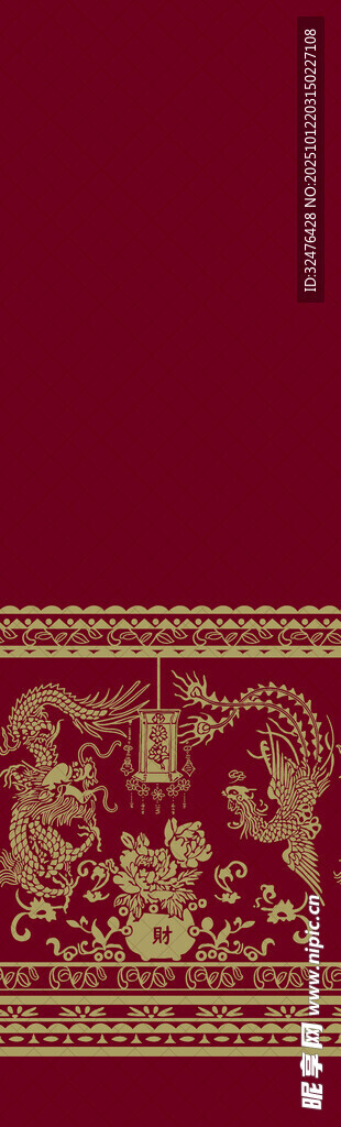 古典红色花纹图案