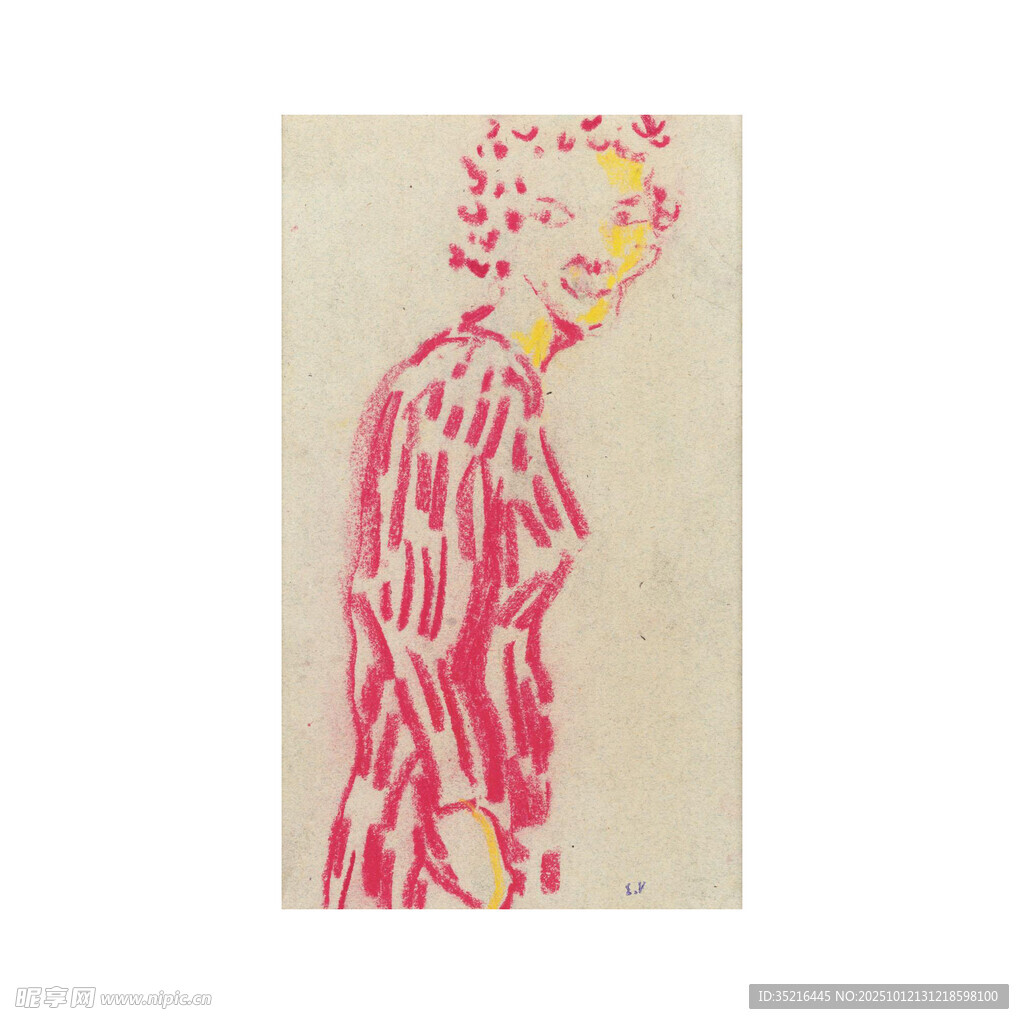 抽象风格女性人物艺术画