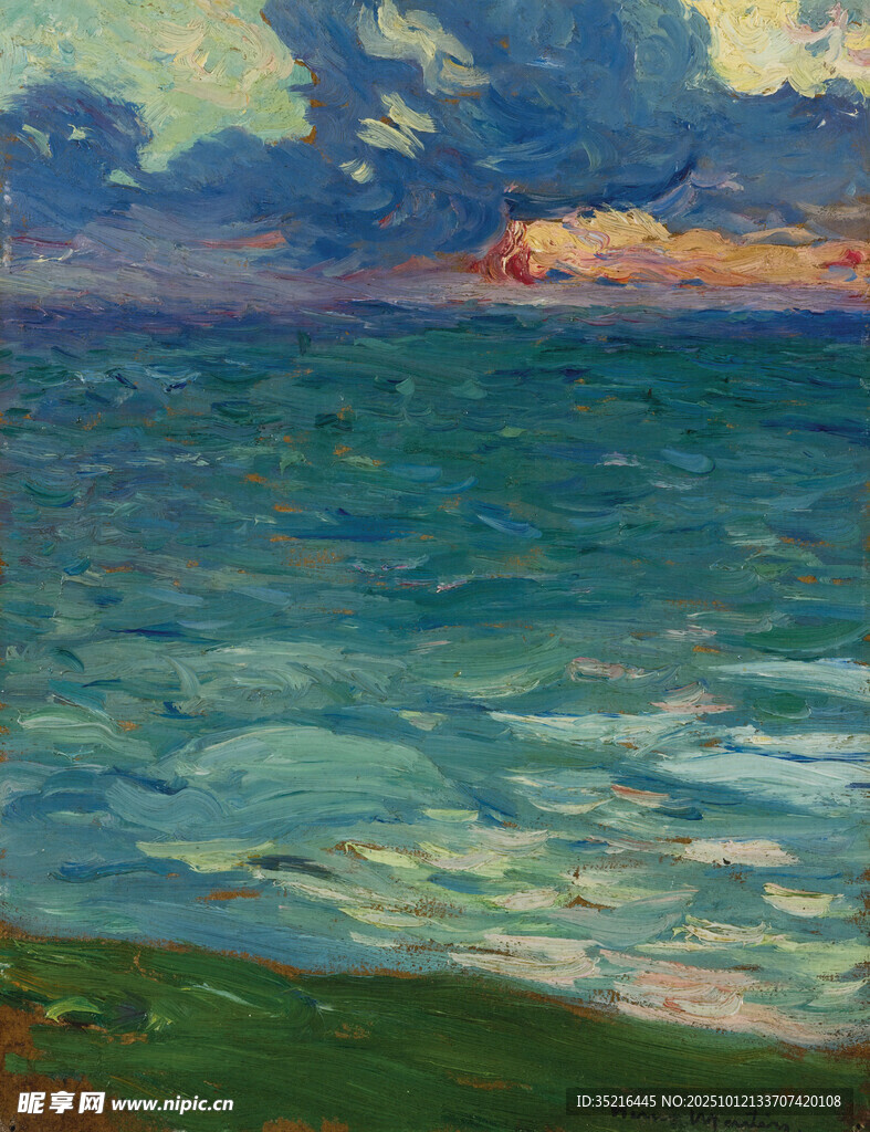 海边风景油画