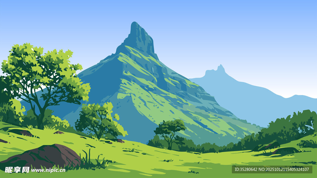 山峦插图