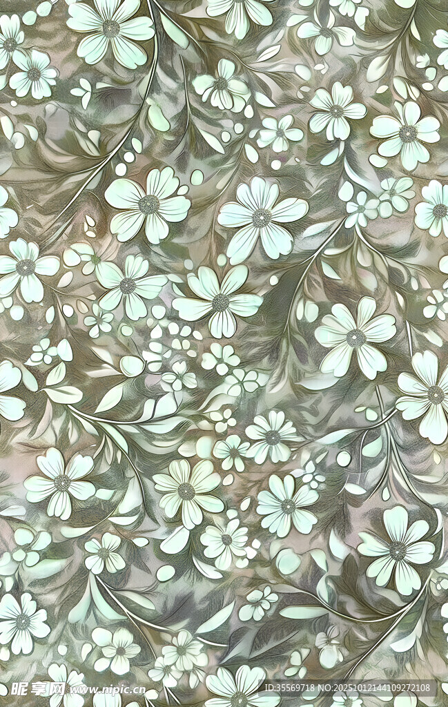 清新碎花图案背景纹理
