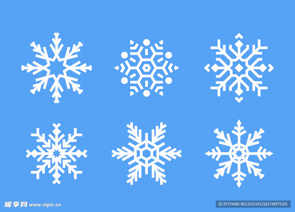 蓝色雪花
