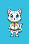 穿制服的可爱猫咪