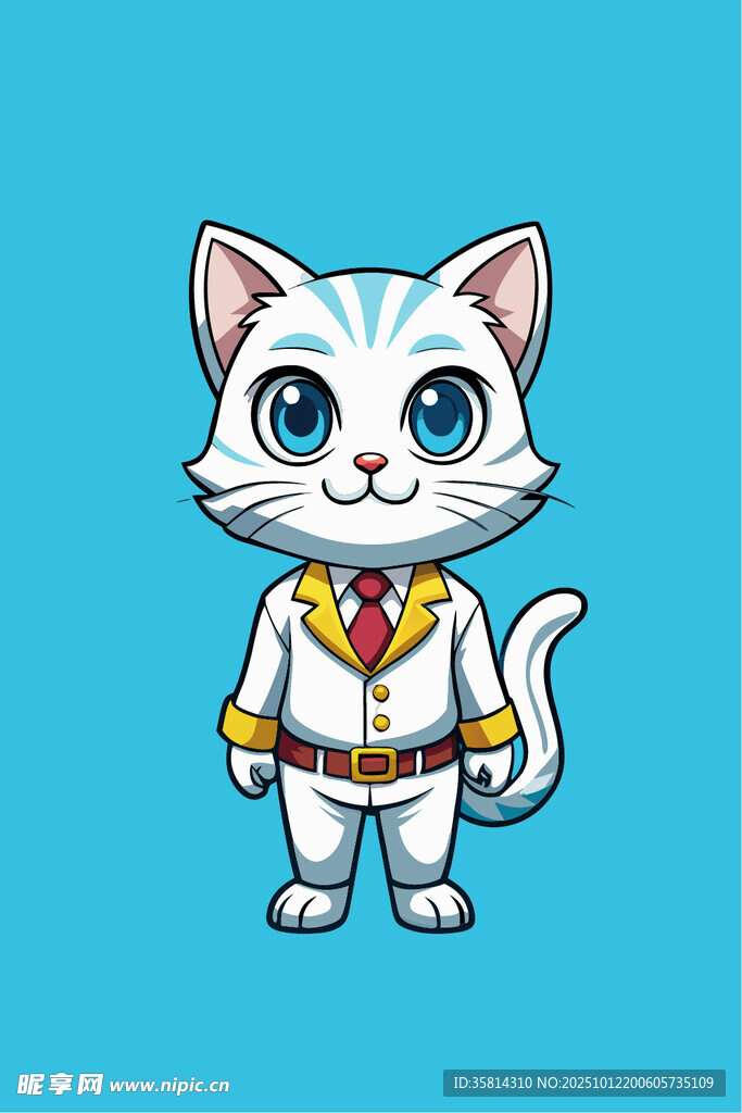 穿制服的可爱猫咪