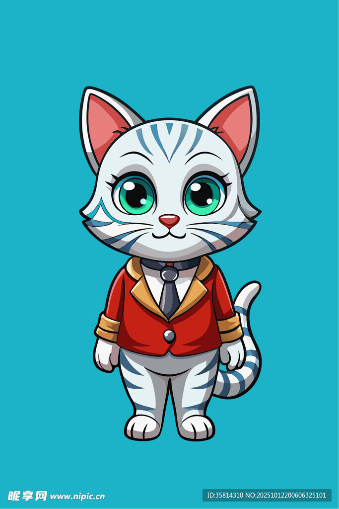 穿制服的可爱猫咪