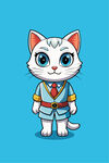 穿制服的可爱猫咪