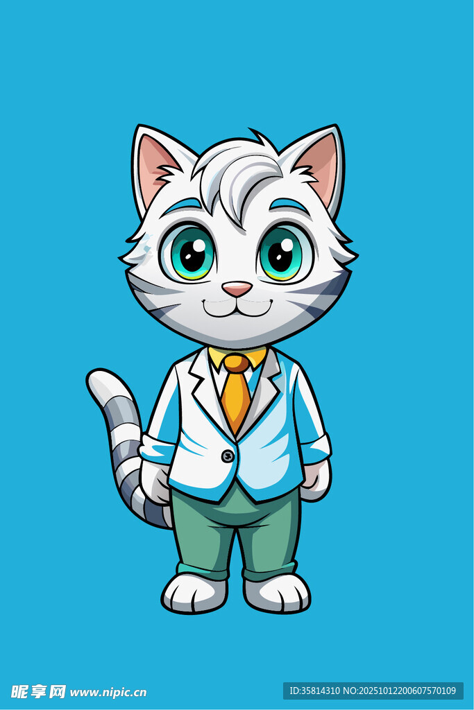 穿西装的可爱猫咪