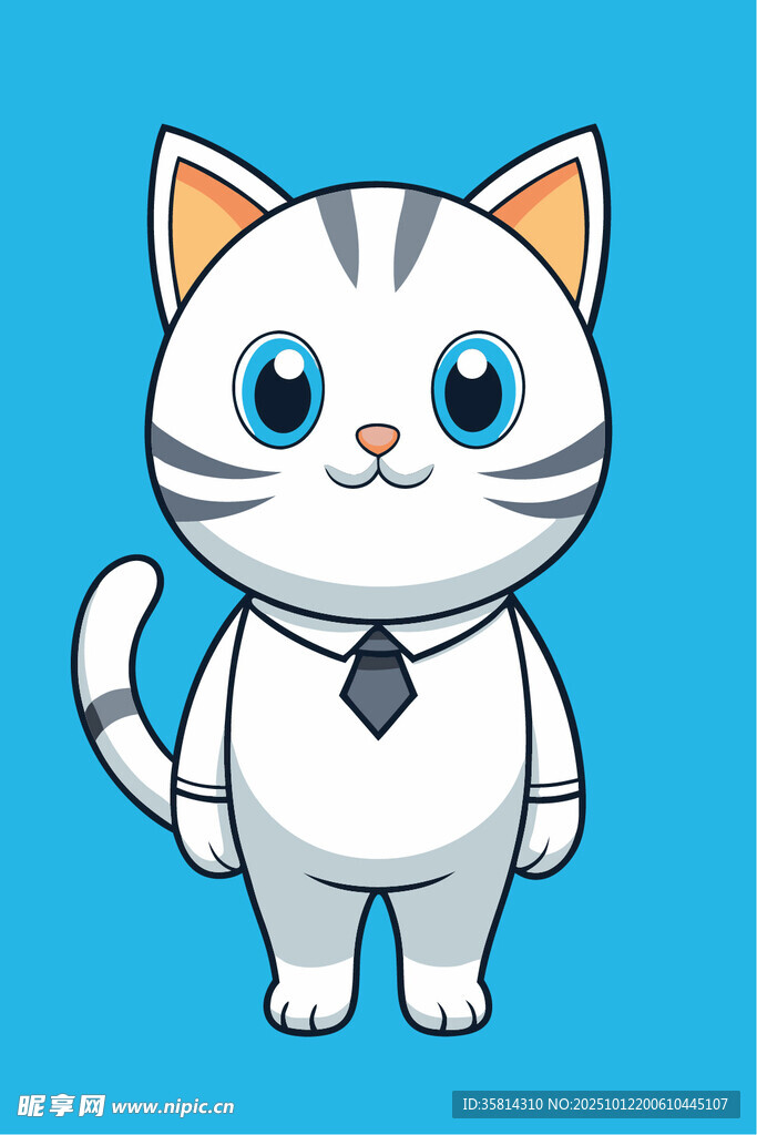 穿领带的可爱猫咪