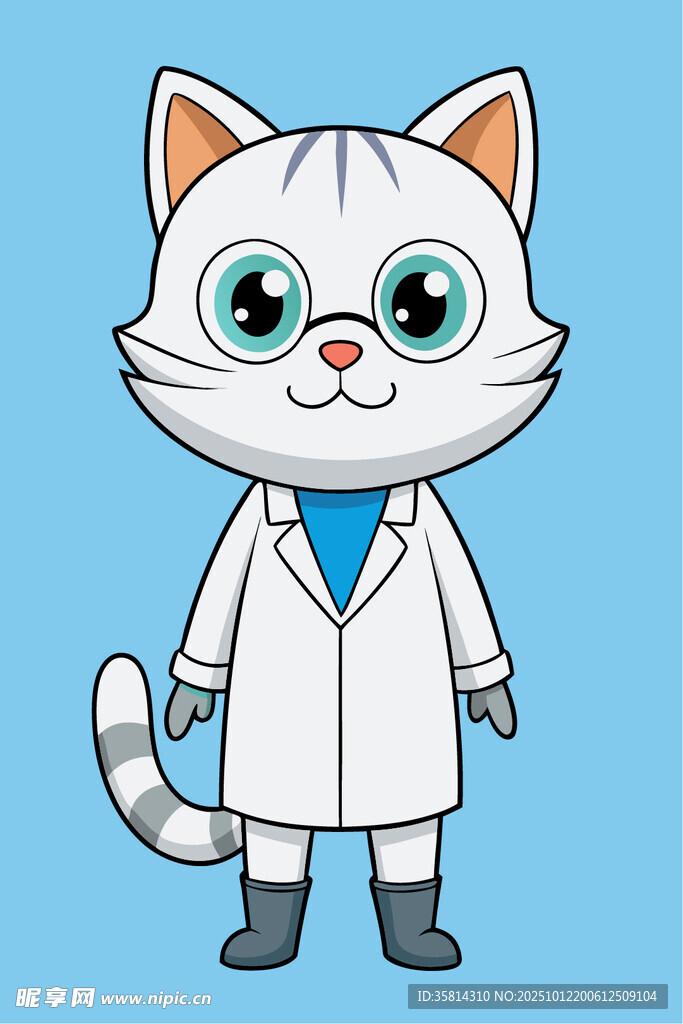 穿白大褂的可爱猫咪