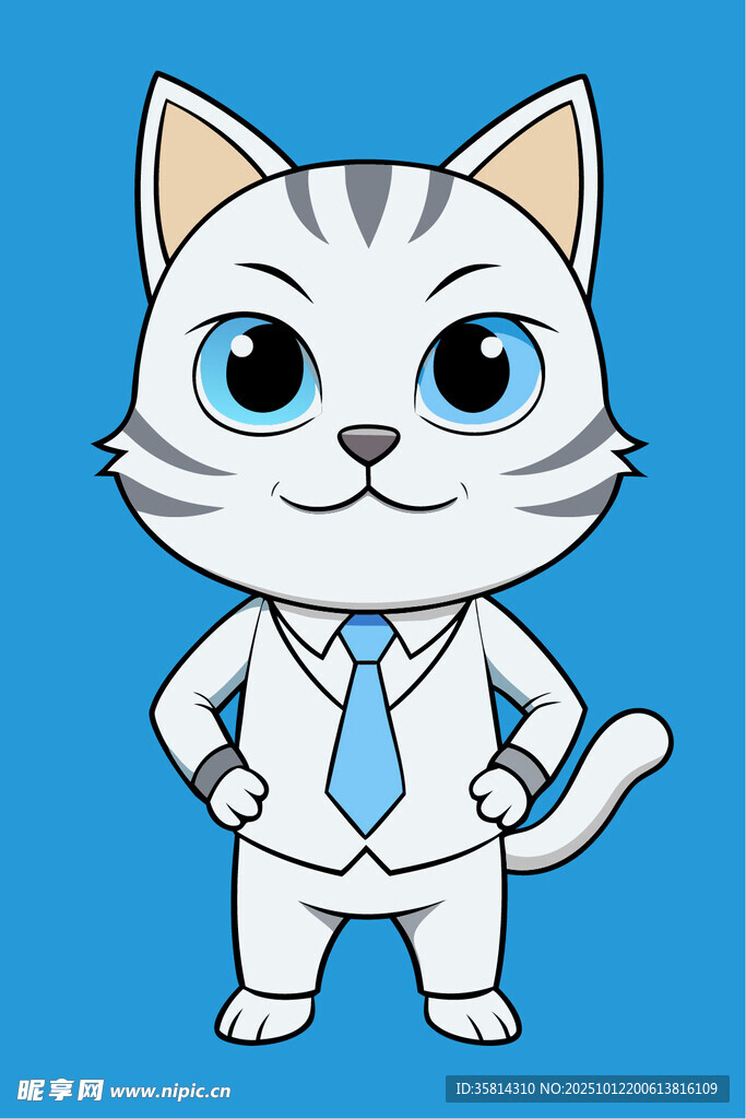 穿西装的可爱猫咪