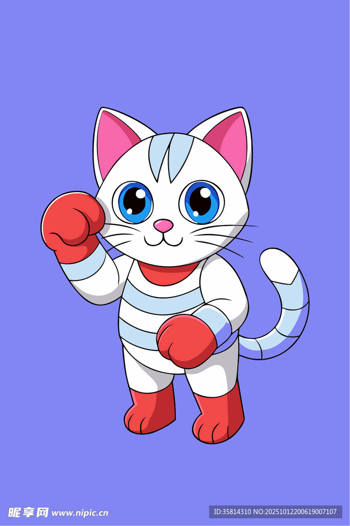 拳击小猫超人形象