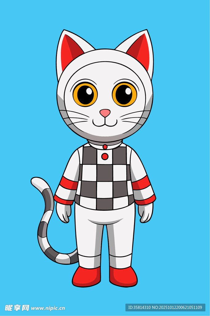 穿赛车服的可爱猫咪