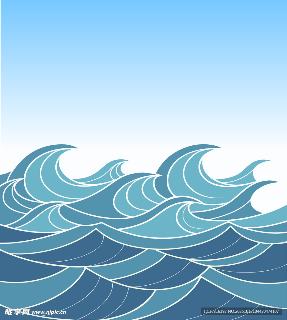 蓝色海浪 