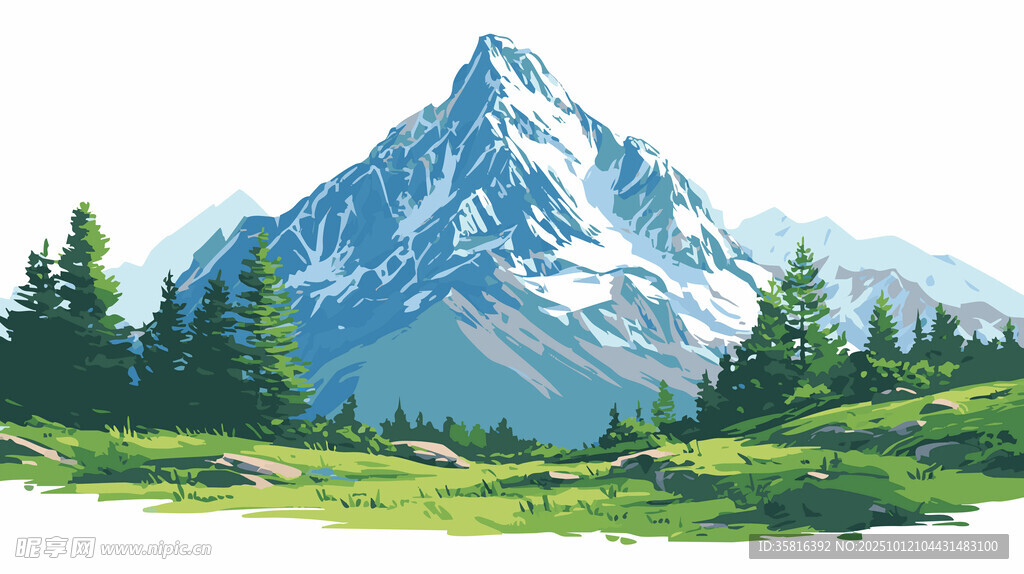 山插图