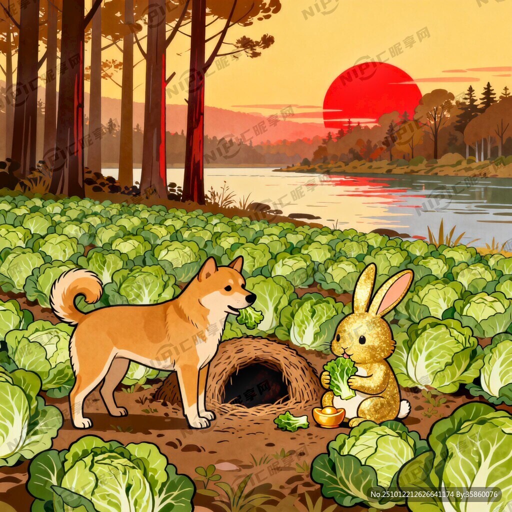 在早晨的晨光中 再点缀红色。