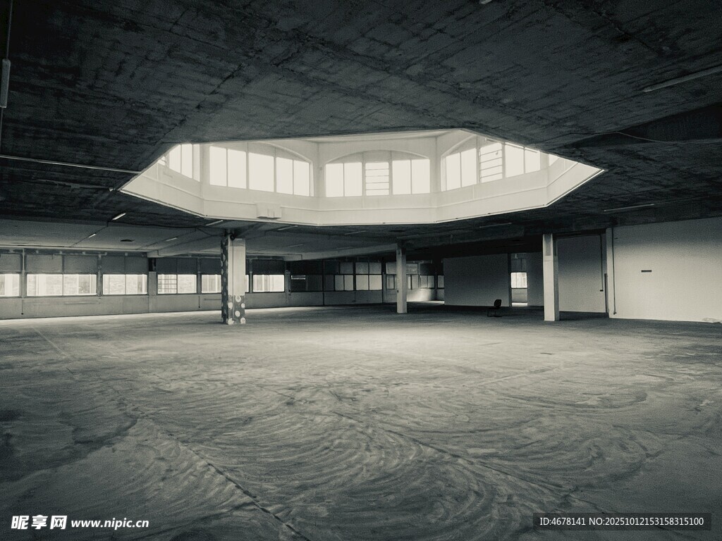 空旷工业风室内空间场景