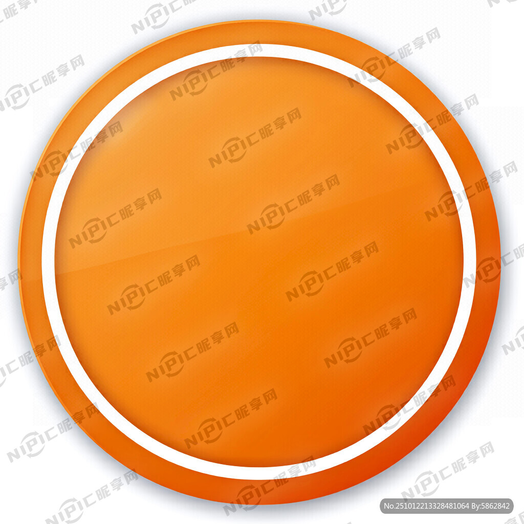 请生成一个抖音头像的圆形橙色纯