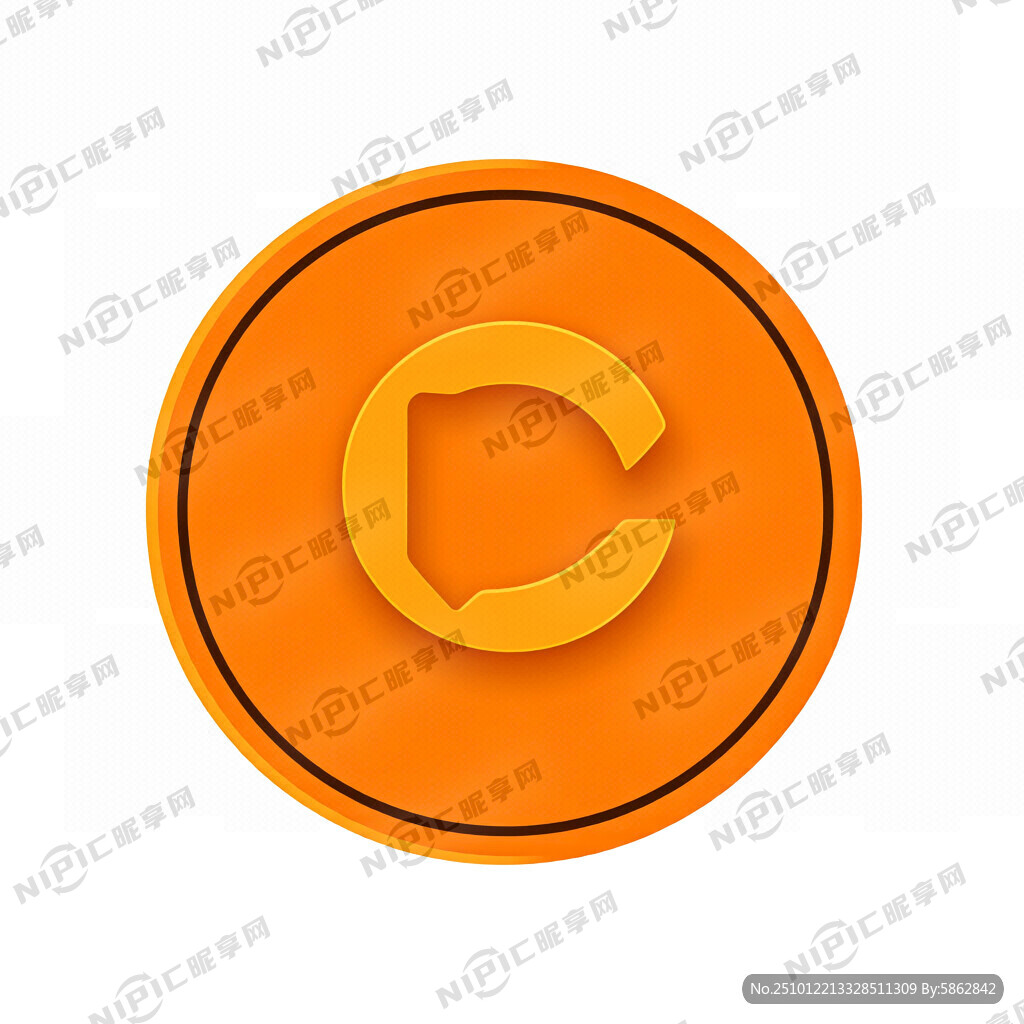 请生成一个抖音头像的圆形橙色纯