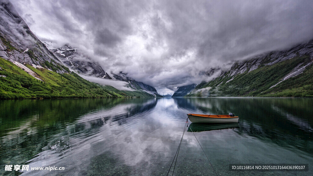 山水船风景