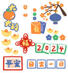 2024龙年春节装饰元素
