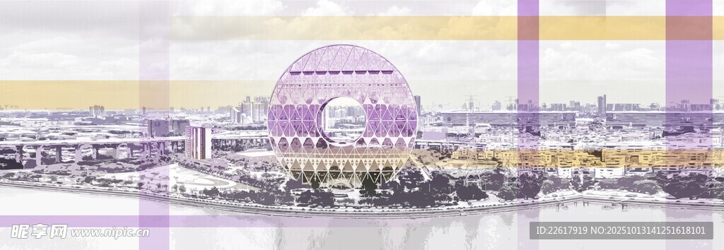 广州城市河畔景观与独特建筑