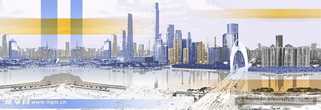 广州现代都市天际线景观
