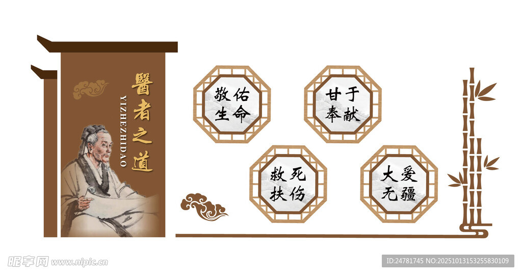 医者之道中医养老文化墙