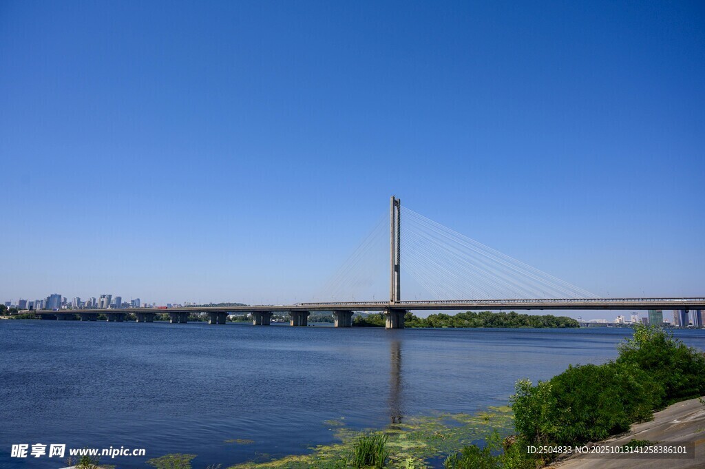 河畔大桥风景