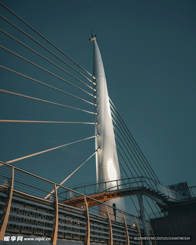 现代斜 桥建筑景观