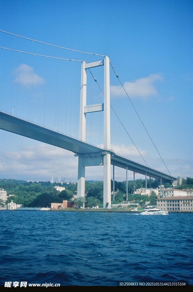 跨海大桥横跨蔚蓝海面
