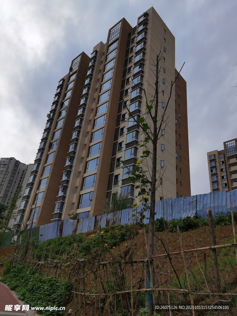 高层住宅楼外观景象