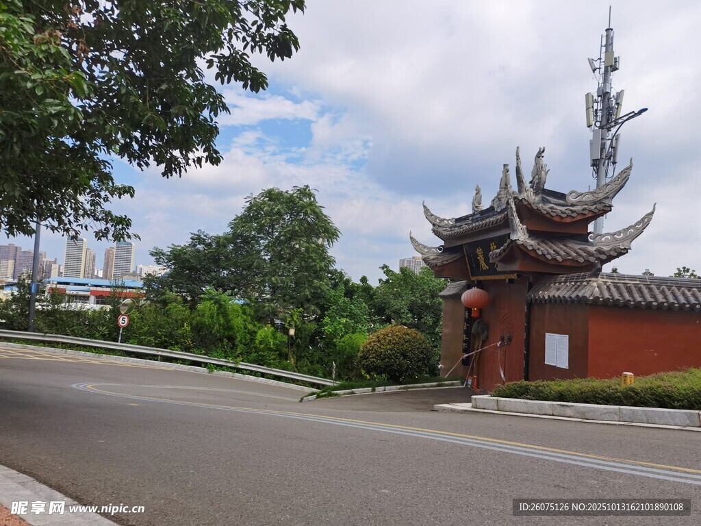 中式传统门楼景观