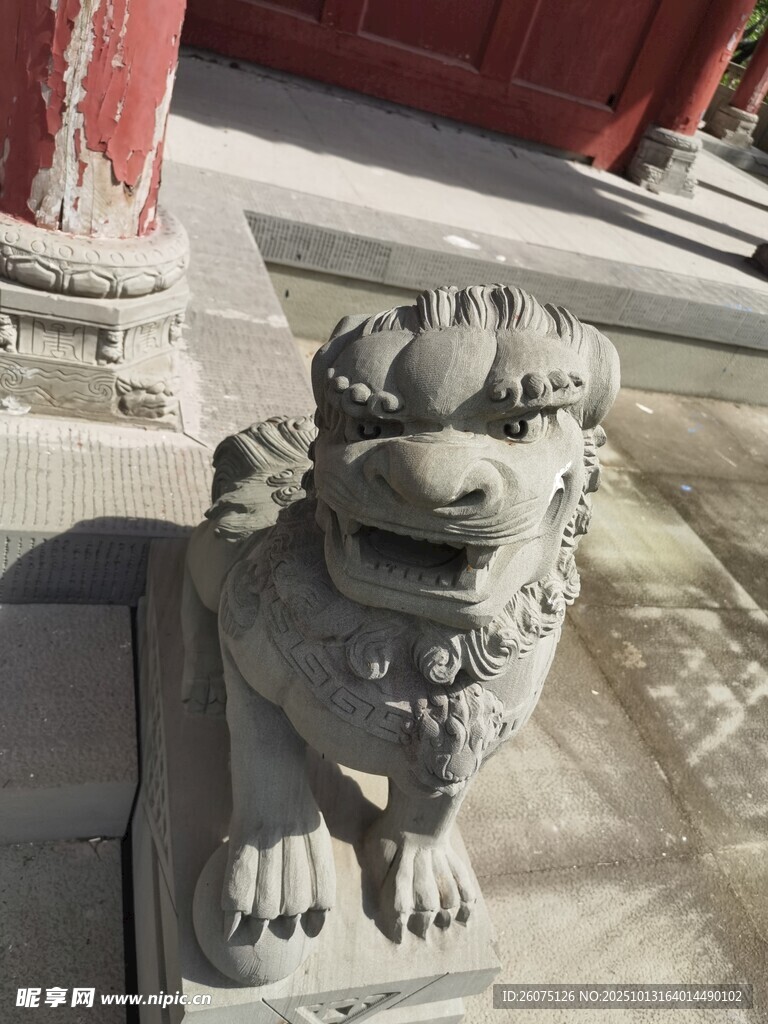 石狮子特写