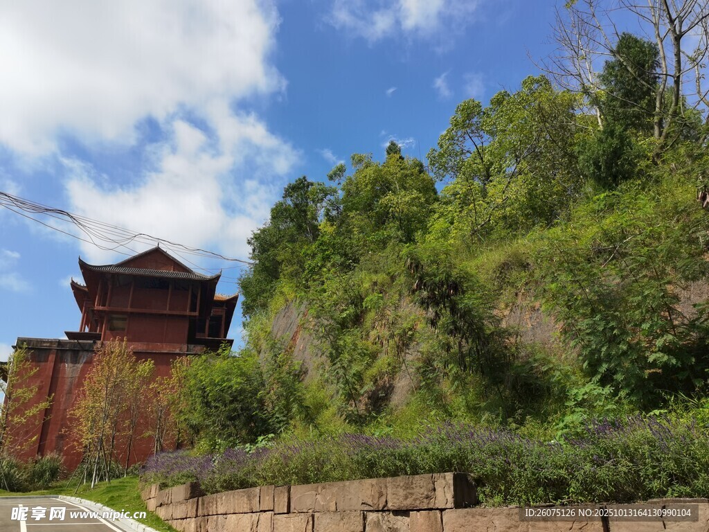 古建隐于葱郁山林间