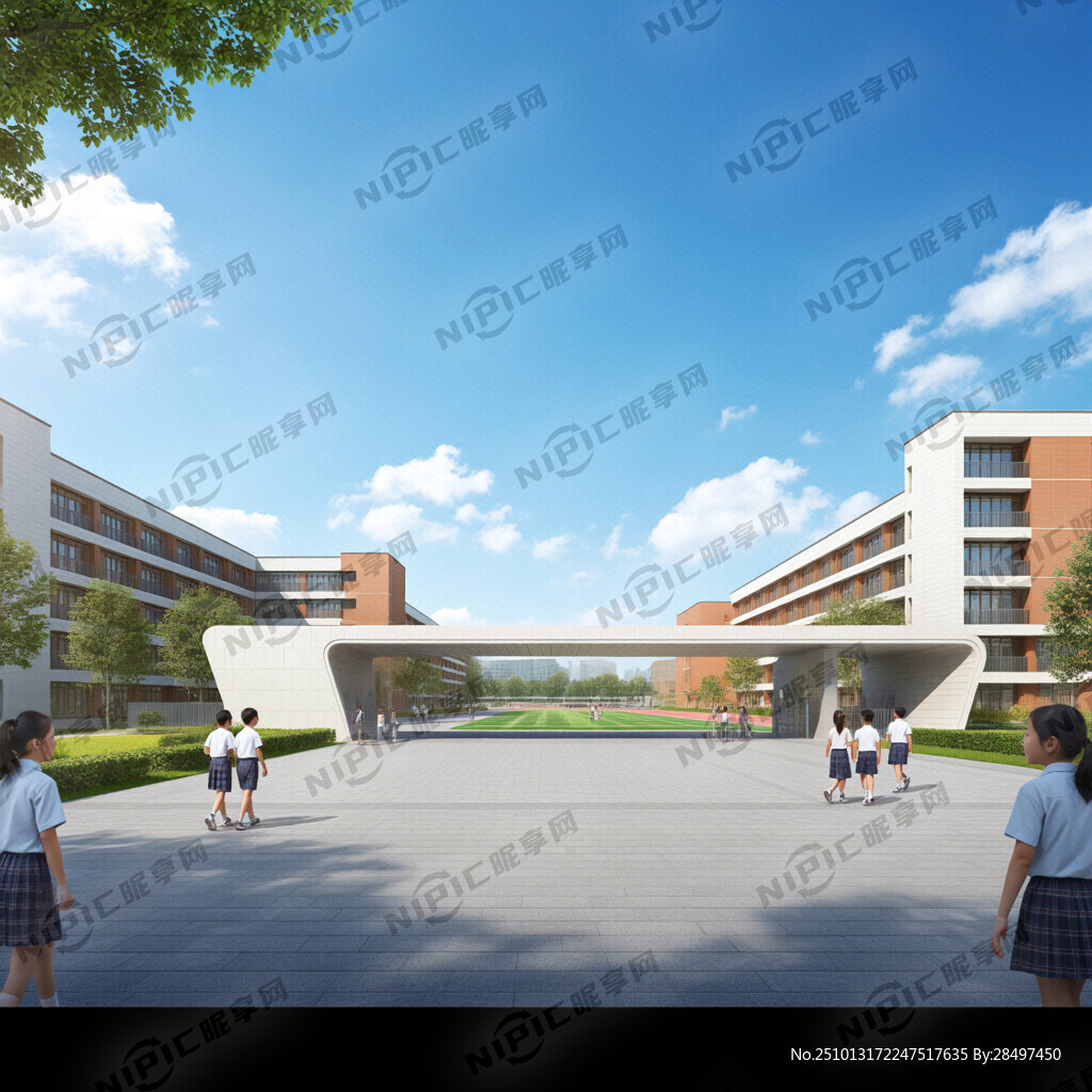 现代化学校校门