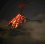 火山喷发壮观景象