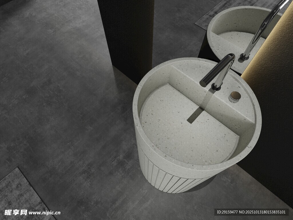 白色拖把桶及清洁工具