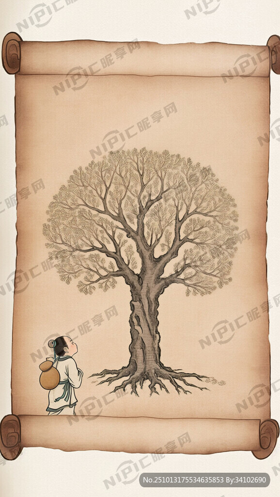 仿古宣纸的肌理 颜色为浅赭石色