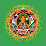 藏传佛教精美佛像唐卡圆形图案