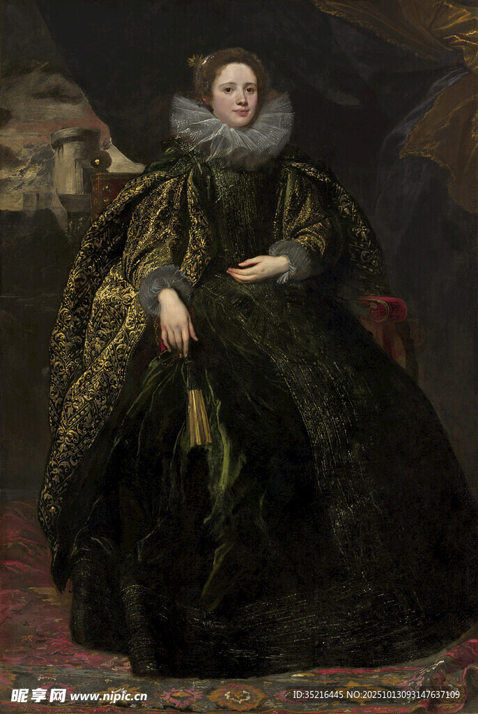 古典贵妇华丽服饰肖像