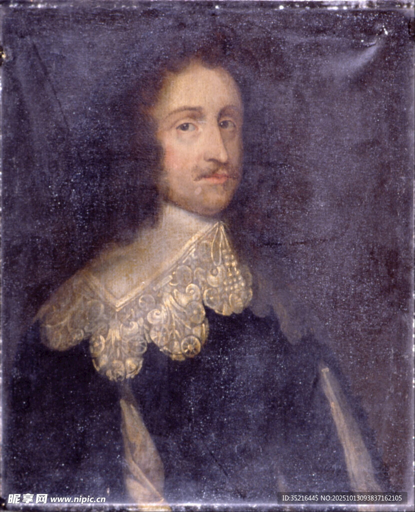 古典男士肖像油画