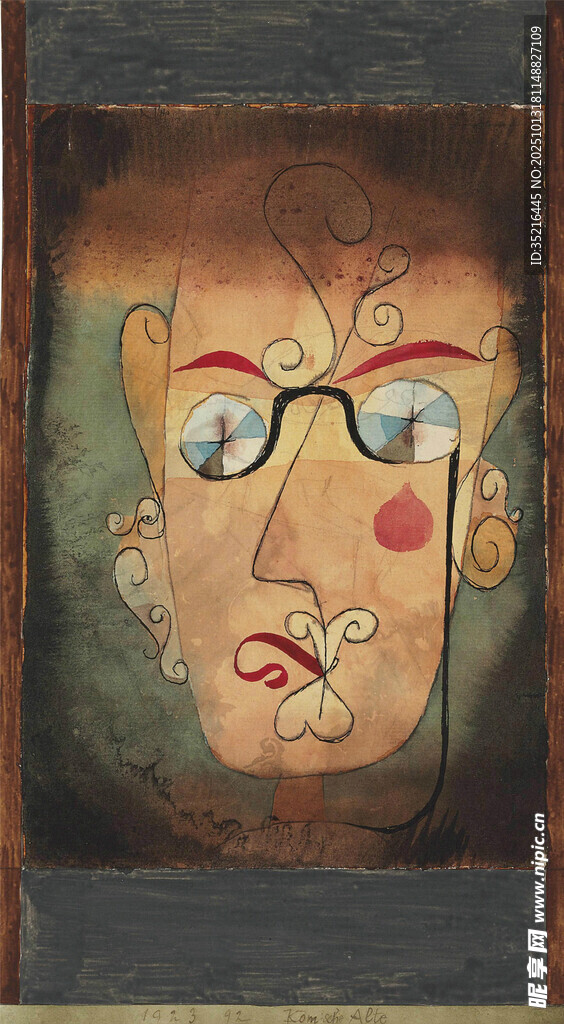 抽象艺术风格的奇特面部画