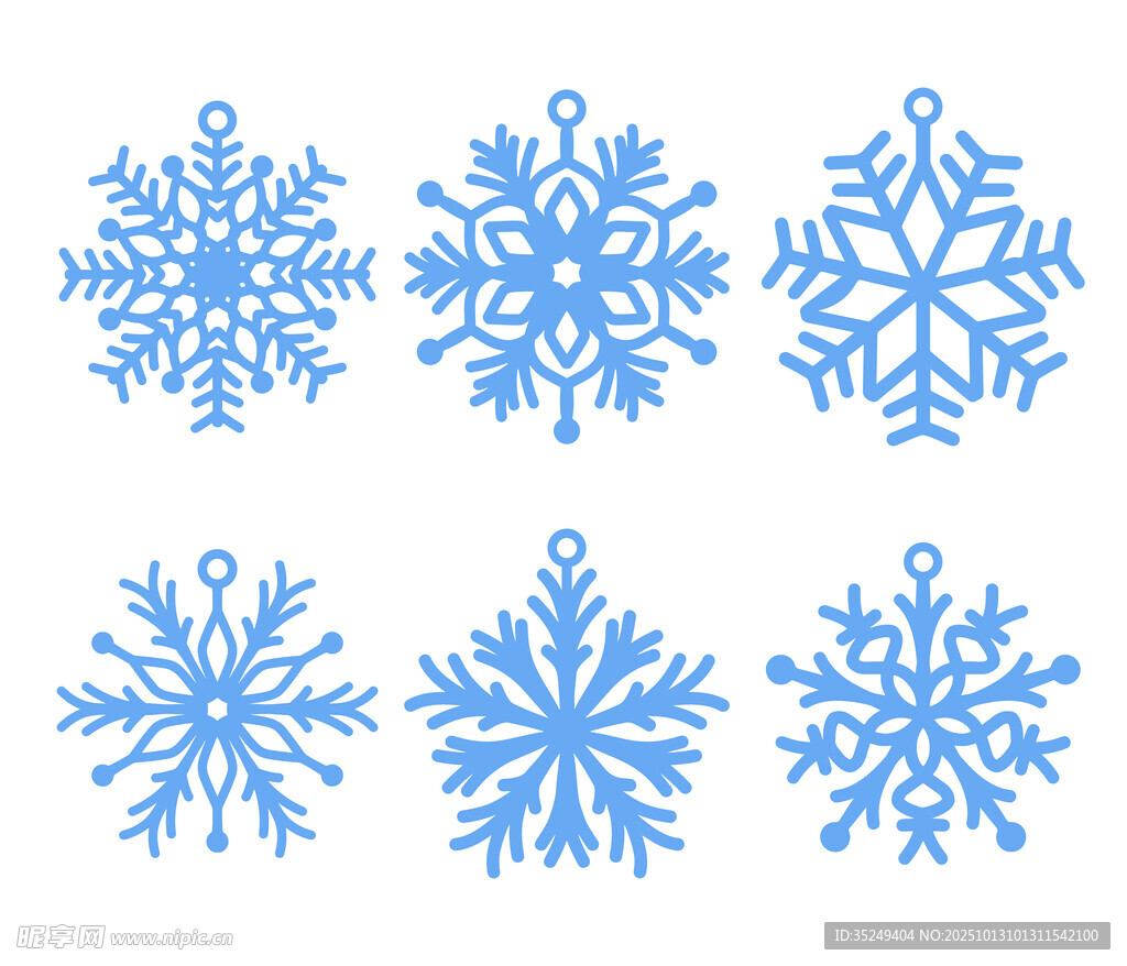 蓝色雪花