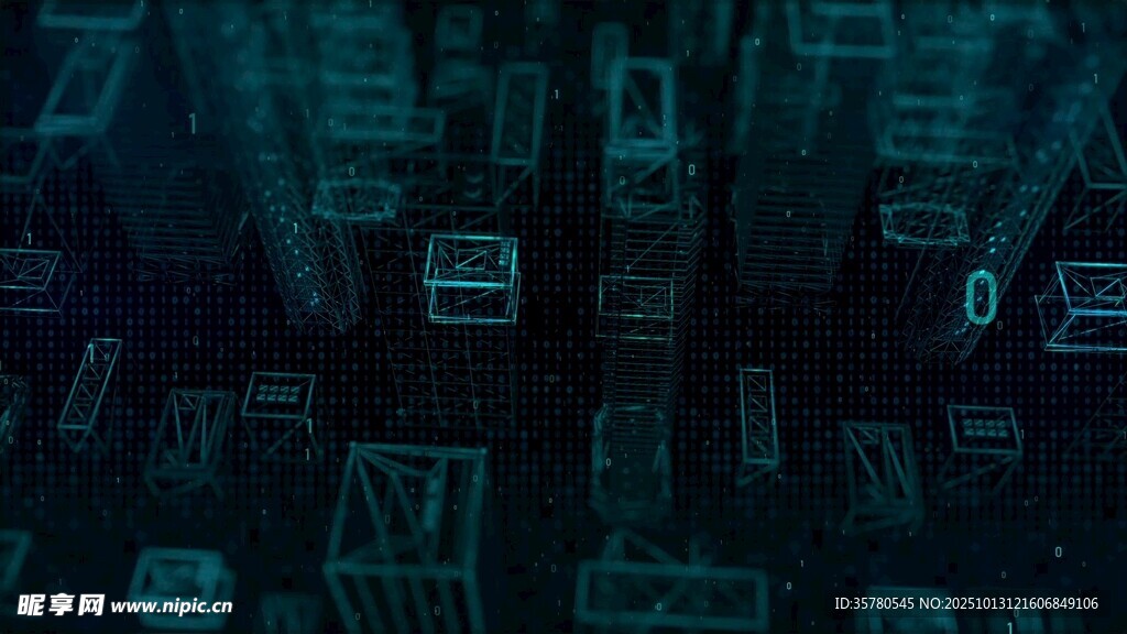 科技感数字代码背景图
